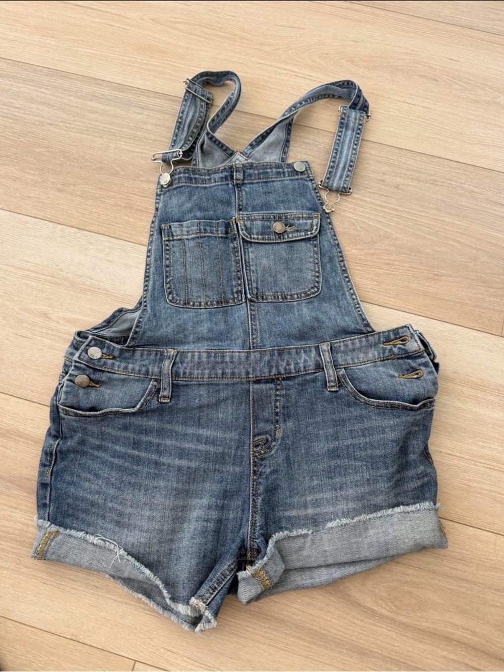 Mossimo Supply Co. Blue Denim Short Overalls